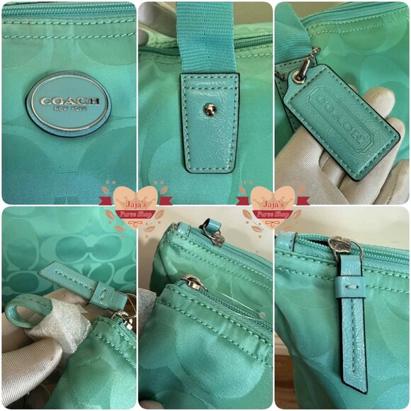 💚Coach Signature Fabric-Nylon Bag & Snap Pouch💚 - Picture 9 of 16